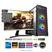 PC MAGIC Gaming Bronze II, Intel Core i7-12700 2.1 GHz, RAM 16GB, SSD 512GB + HDD 1TB, Video 4GB NVIDIA GTX1650, Monitor Gamer LED 24'' Full HD a 100 Hz, Wi-Fi